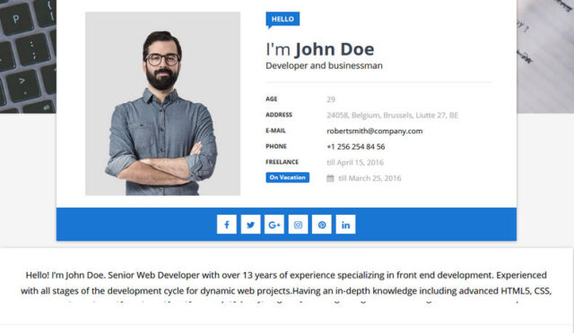 En İyi Portföy, CV Ücretsiz Blogger Şablonları