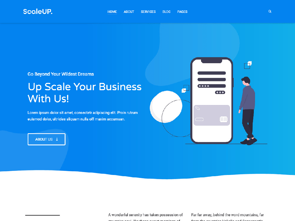 4- ScaleUp Kurumsal WordPress Teması - Ücretsiz WordPress Temaları